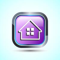 Home Icon Button Design Illustration, Main Page Icon For Mobile and Web5 vector