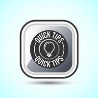 Tips Icon Button Design Illustration Tips And Tricks Icon4 vector