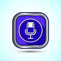 Podcast Icon 11 Button Design Illustration Microphone Icon vector
