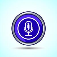 Podcast Icon 4 Button Design Illustration Microphone Icon vector