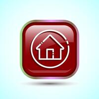 Home Icon Button Design Illustration, Main Page Icon4 vector