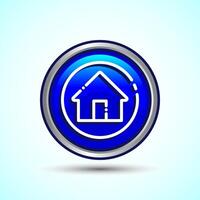 Home Icon Button Design Illustration, Main Page Icon For Mobile and Web vector