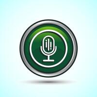 Podcast Icon 9 Button Design Illustration Microphone Icon vector