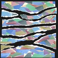 set of torn horizontal strips of paper with different textures vector