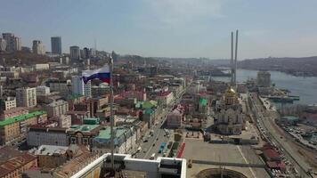 Aerial view from the air Square of the Soviet Power Fighters video