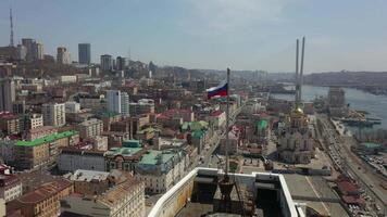 Aerial view from the air Square of the Soviet Power Fighters video