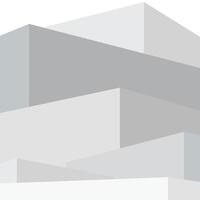 White Podium Step on white Background, Platform 3d Mockup Display Step vector