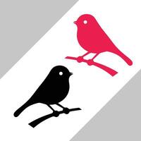 black and red birds template design vector