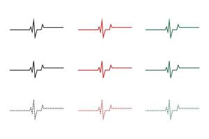 ECG heart beat line icon symbol, Heart beat pulse cardio element. vector