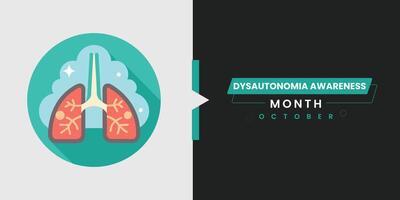 Dysautonomia Awareness Month Web Banner Template vector