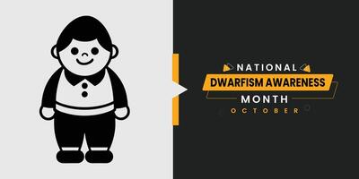 National Dwarfism Awareness Typography Web Banner vector