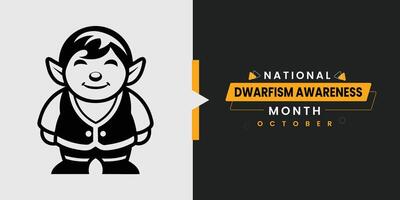 National Dwarfism Awareness Month Web Banner Template vector