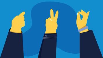 User Hand gesture and interaction with objects illustration vector