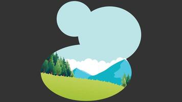 Nature trees background illustration vector