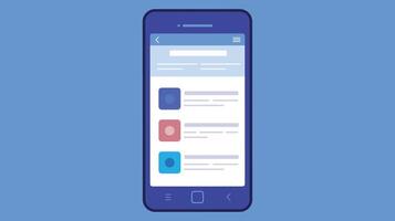 mobile application screen flat design illustration vector