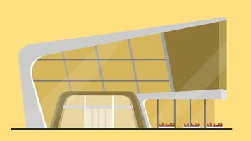 store front flat design front view isolated illustration vector