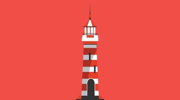 Lighthouse building isolated design illustration vector