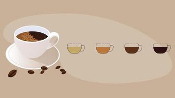 Coffee machines types and drinks illustration elements vector