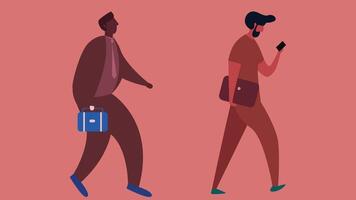 Employee working with uniform and suitcase isolated illustration vector