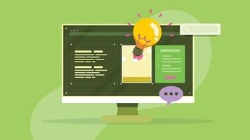 Computer screen mockup graphic illustration on solid background vector