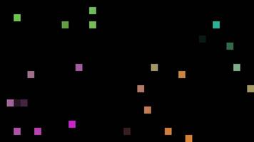 multi colored mosaic light. abstract blink light square matrix moving video