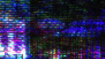 Digital Glitch with Pixelated Text and Distorted Screen video