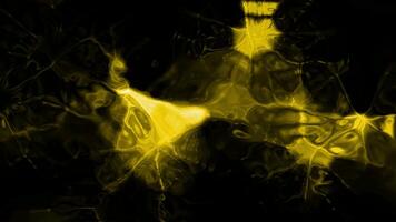 Dynamic Yellow Light Burst in Abstract Fluid Form video