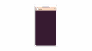 Wireless paying with smartphone 2D object animation. Internet banking. NFC technology flat color cartoon 4K , alpha channel. Card transaction mobile phone animated item on white background video