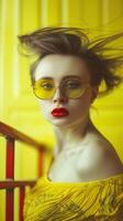 Vibrant and Portrait of a Captivating Fair Skinned Woman photo