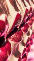 Captivating Closeup of Glossy Sensual Pink Lips photo