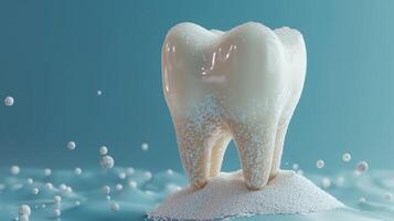 Highly Detailed Tooth Showcasing Enamel and Dental Health Concepts photo