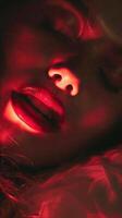 Ethereal Luminescence A Surreal Portrait of Enigmatic Allure photo