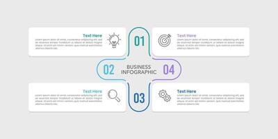 Plus Sign Infographic design template. 4 Process to success. Business presentation, Report, Data, Progress and Planning. vector