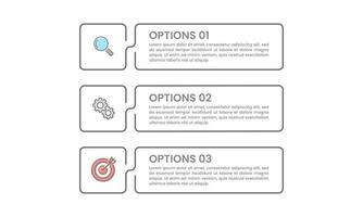 3 Process or options Infographic to success. Infographic label line design template. Business presentation, Marketing, Banner and Planning. vector
