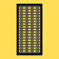 Laser cut patterns panel collection with abstract geometric ornament for decoration vector