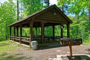 Picnic pavilion in a park photo
