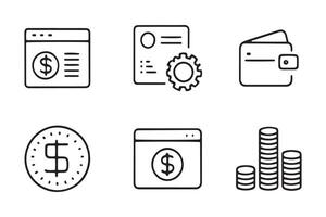 Exchange concept related icons set isolated on white background flat illustration vector