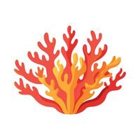 Fire Coral flat illustration on white background vector