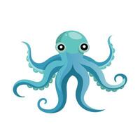 Glass Octopus under water animal flat illustration vector