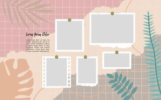 collage frame template for photos and images vector