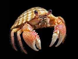 Hermit Crab isolated on black background photo