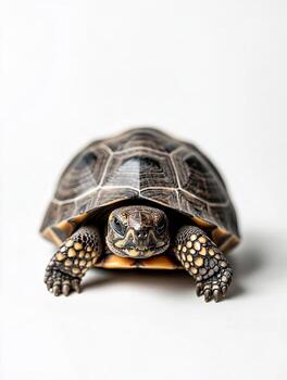 Tortoise isolated on white background photo