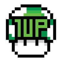 Power Level Up Mushroom vector