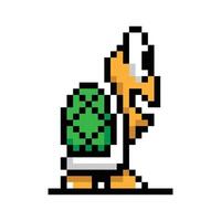 Enemy Turtle Old Game Pixel vector