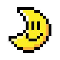Smiling Moon Game Pixel vector