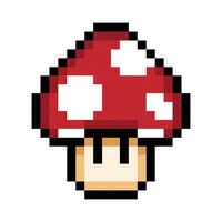 Nerd Mushroom Game Pixel vector