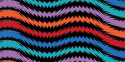 Zigzag shape multi color illustration for background design isolated object on black background. vector