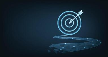 Set up objectives and targets for business investment concepts. vector