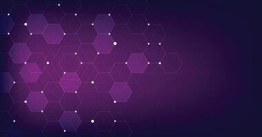 Background of hexagon geometric dark pattern. vector