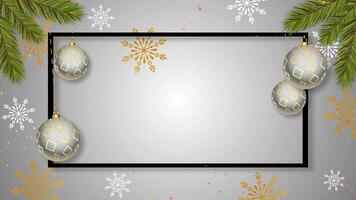 A Christmas Background with a frame and fir branches animation video